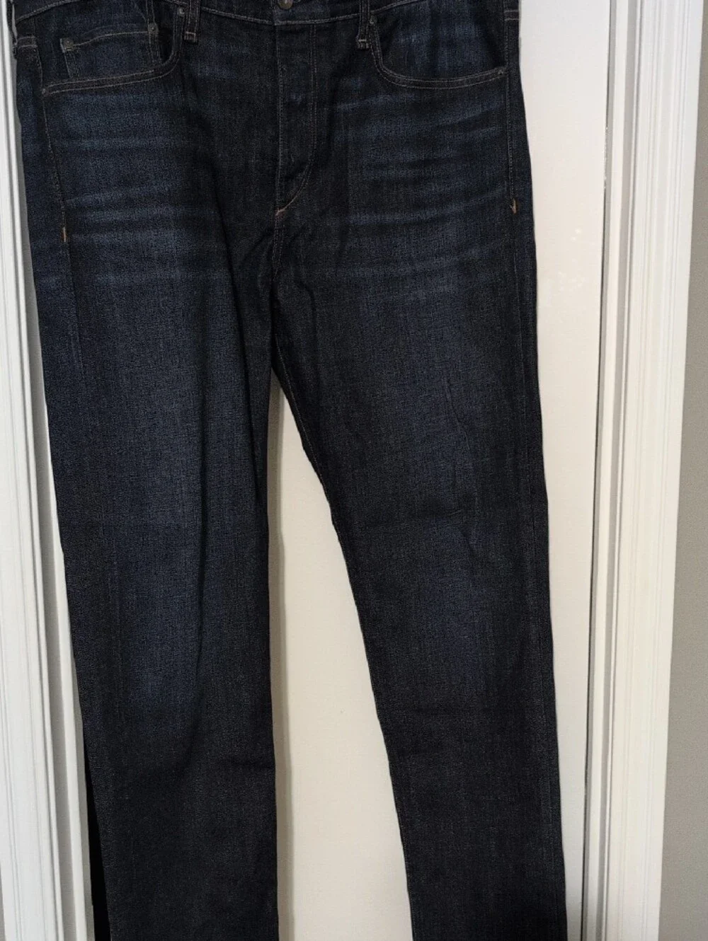 rag & bone Indigo Denim Jeans with Contrast Stitching